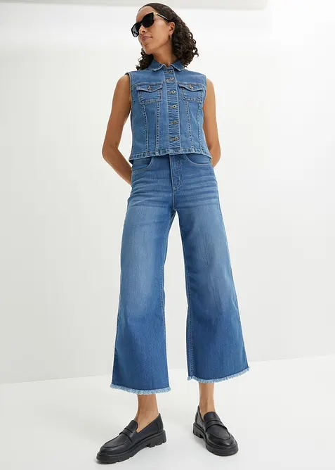 Jeans cropped wide fit, bonprix
