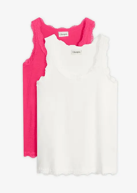 Top in misto viscosa morbido (pacco da 2), bonprix