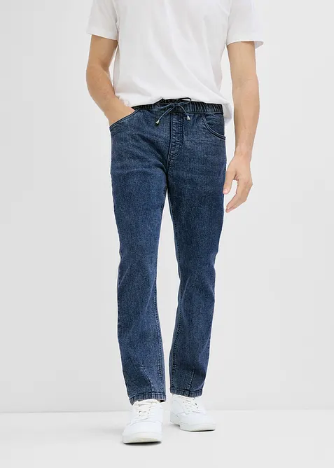 Jeans leggeri con elastico in vita relaxed fit, straight, bonprix