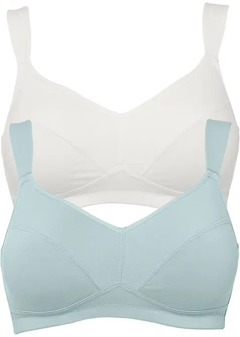 Reggiseno senza ferretto con cotone biologico (pacco da 2), bonprix