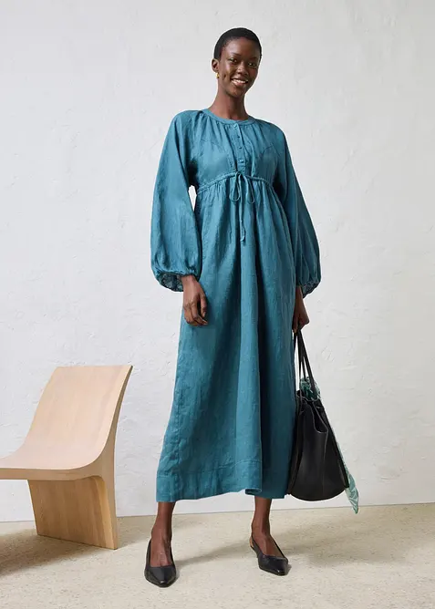 Abito lungo in puro lino, bonprix