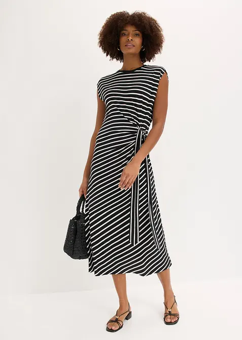 Abito di jersey con drappeggio, bonprix