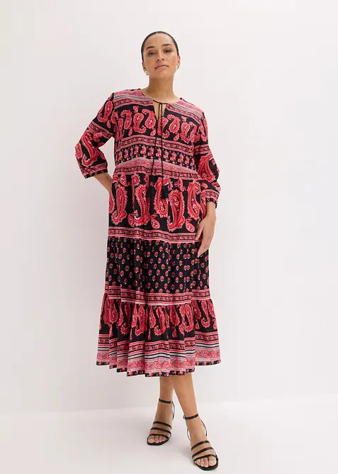 Abito midi in puro cotone, bonprix