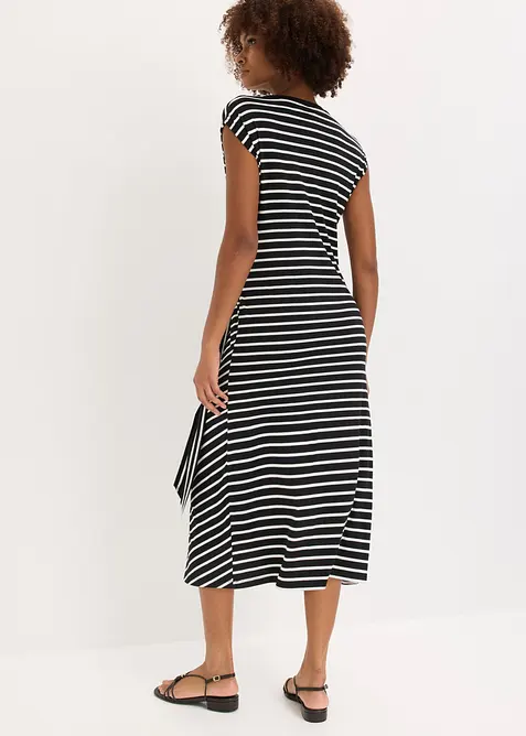 Abito di jersey con drappeggio, bonprix