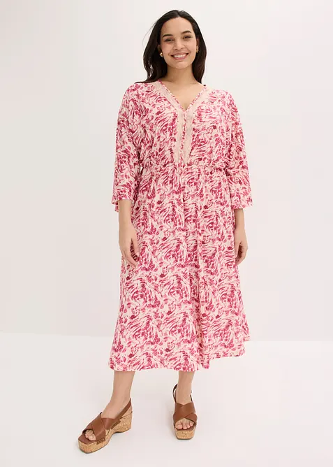 Abito di jersey con pizzo, bonprix