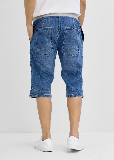 Bermuda lunghi in denim leggero con elastico in vita, relaxed fit, bonprix