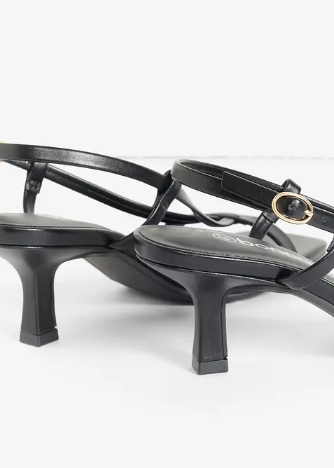 Sandali con fascette e tacco sottile, bonprix