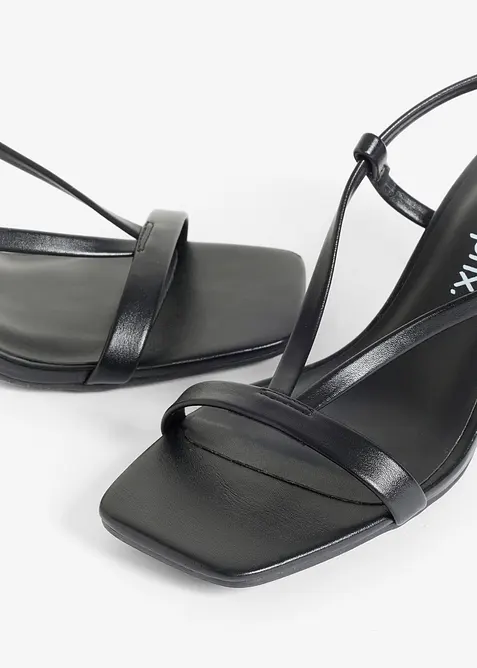 Sandali con fascette e tacco sottile, bonprix