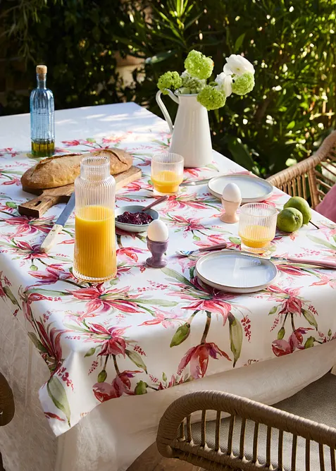 Tovaglia idrorepellente con fantasia floreale, bonprix