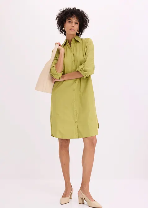 Abito chemisier in popeline di cotone, bonprix