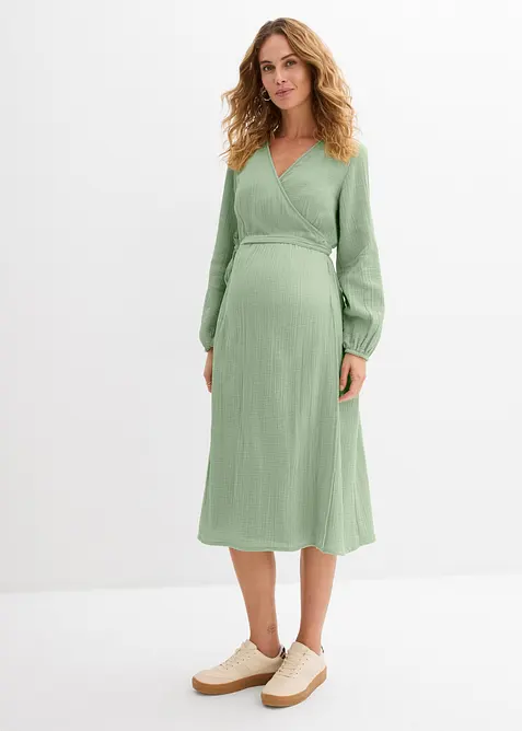 Abito pr&eacute;maman / da allattamento 2 in 1 in mussola di cotone, bonprix