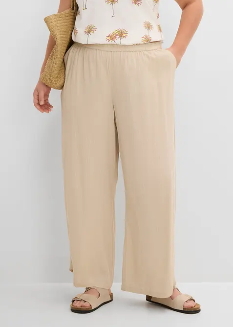 Pantaloni a palazzo in morbida viscosa, bonprix