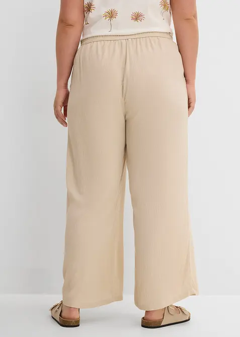 Pantaloni a palazzo in morbida viscosa, bonprix