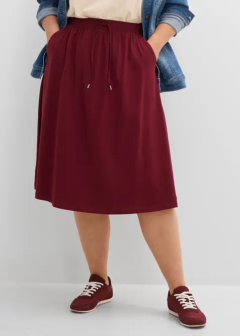 Gonna in jersey di misto cotone, bonprix
