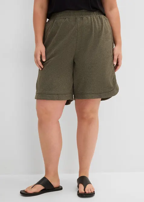 Shorts ampi in felpa di misto cotone, bonprix