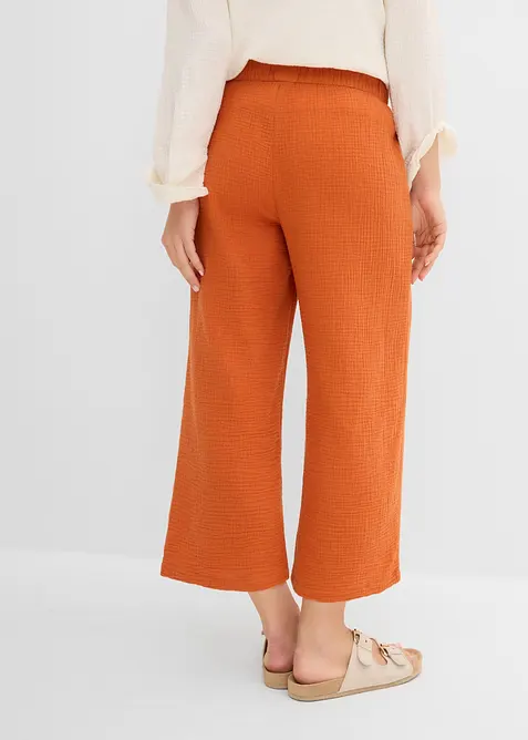 Pantaloni larghi in mussola di cotone, bonprix