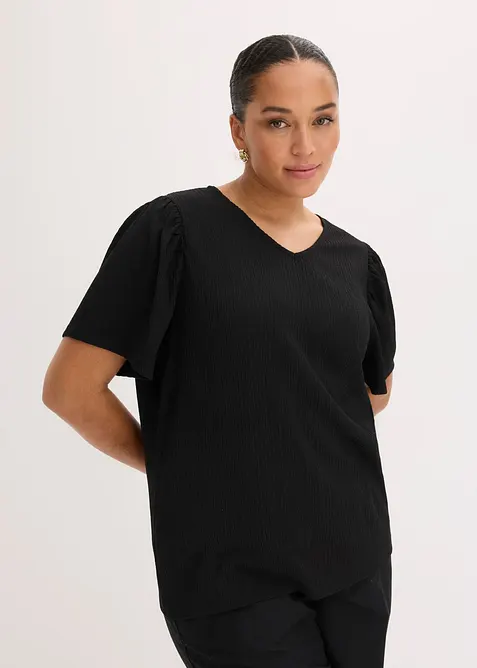 Maglia in cr&ecirc;pe operato, bonprix