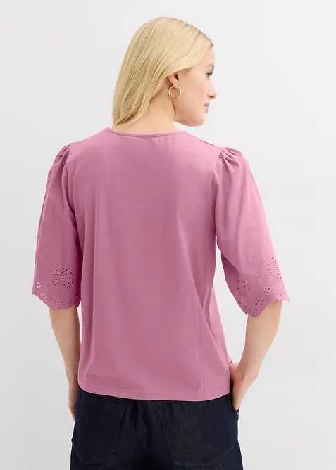 Maglia con ricami traforati, bonprix