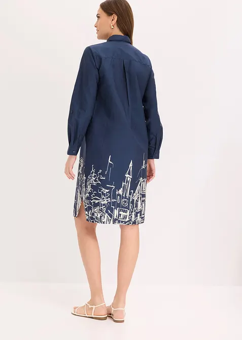 Abito chemisier in popeline di cotone, bonprix