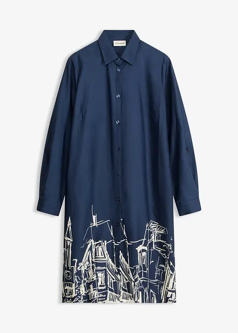 Abito chemisier in popeline di cotone, bonprix