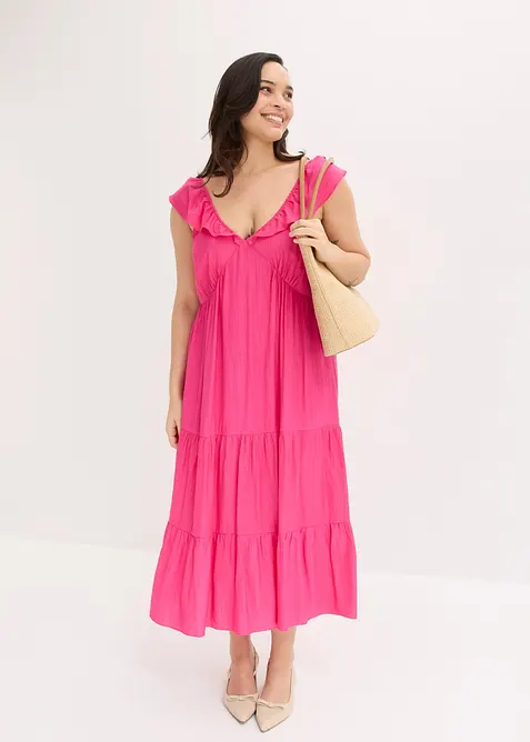 Abito con spalline in misto viscosa fine, bonprix