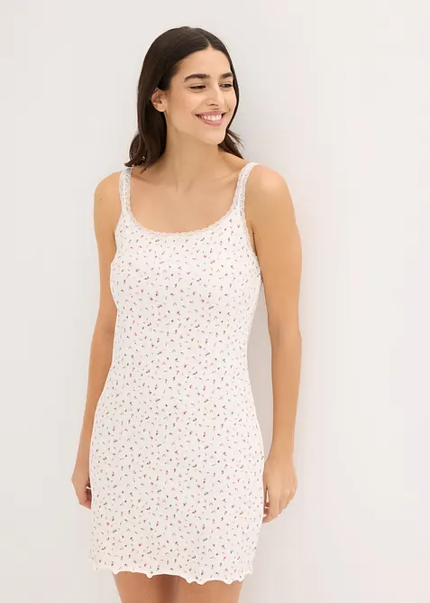 Camicia da notte a coste, bonprix