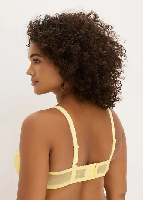 Reggiseno con coppe preformate e ricami delicati, bonprix