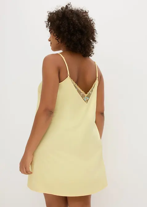 Sottoveste di satin con ricamo delicato, bonprix