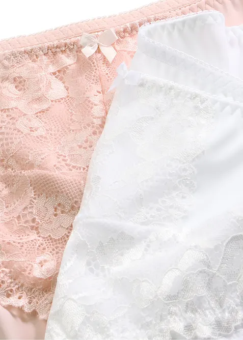 Slip alto con pizzo floreale (pacco da 2), bonprix