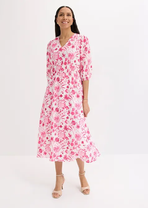 Abito midi in misto viscosa, bonprix