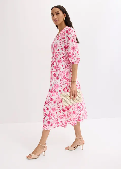 Abito midi in misto viscosa, bonprix