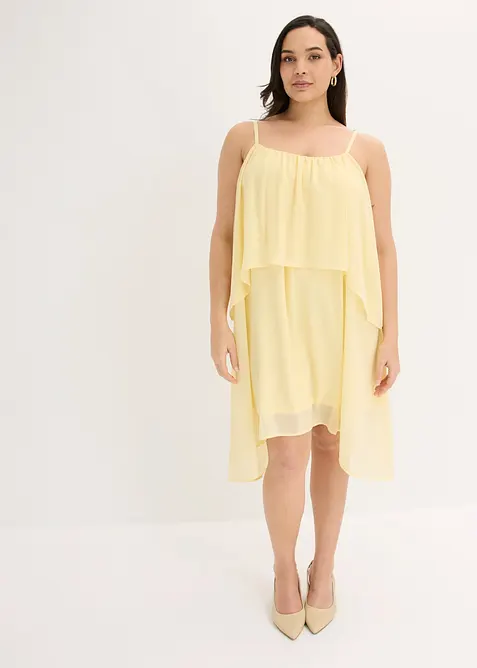 Abito asimmetrico in chiffon, bonprix