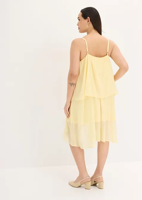 Abito asimmetrico in chiffon, bonprix