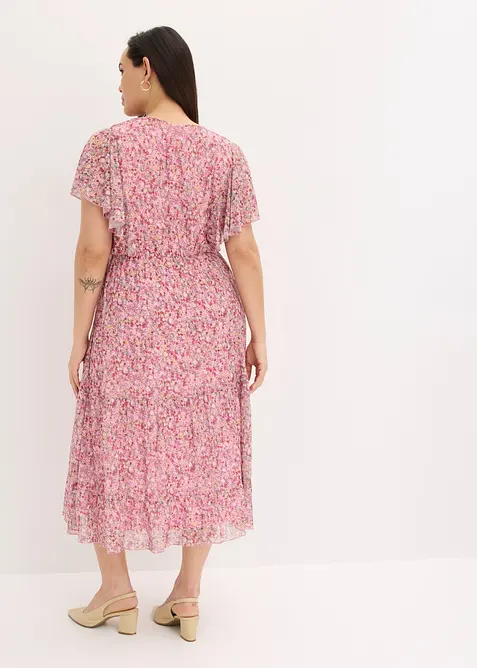 Abito midi in morbido mesh, bonprix