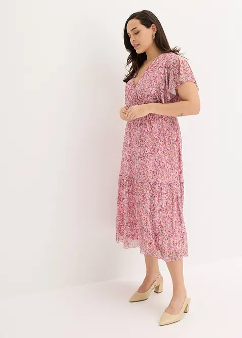 Abito midi in morbido mesh, bonprix