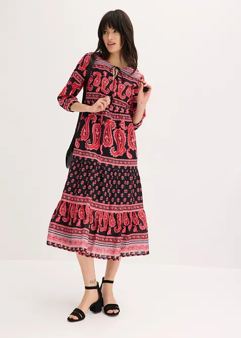 Abito midi in puro cotone, bonprix