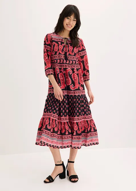 Abito midi in puro cotone, bonprix