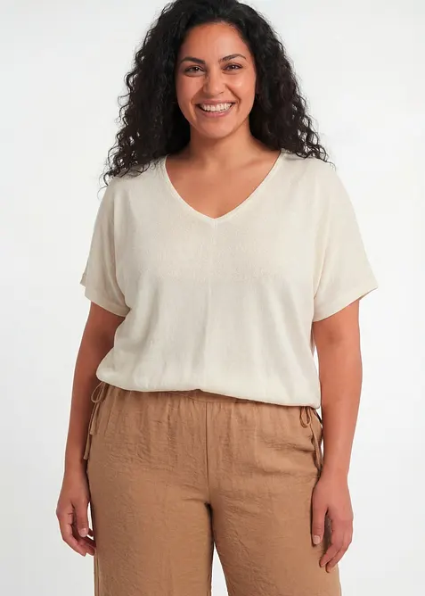 T-shirt effetto maglia, bonprix