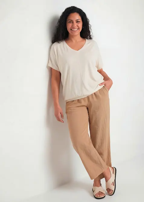 T-shirt effetto maglia, bonprix