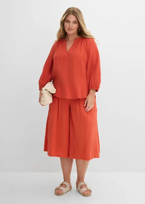 Blusa oversize in mussola, bonprix