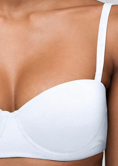 Reggiseno multiway con ferretto e cotone biologico (pacco da 2), bonprix