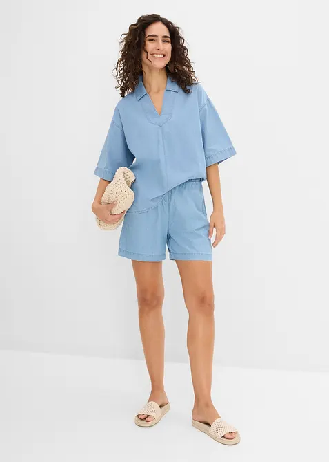 Tunica in jeans di cotone biologico, bonprix