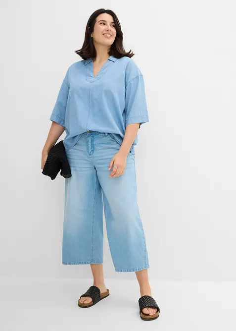 Tunica in jeans di cotone biologico, bonprix