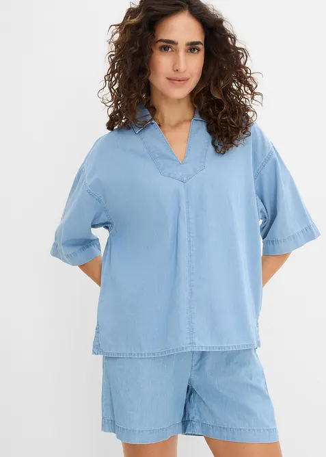 Tunica in jeans di cotone biologico, bonprix