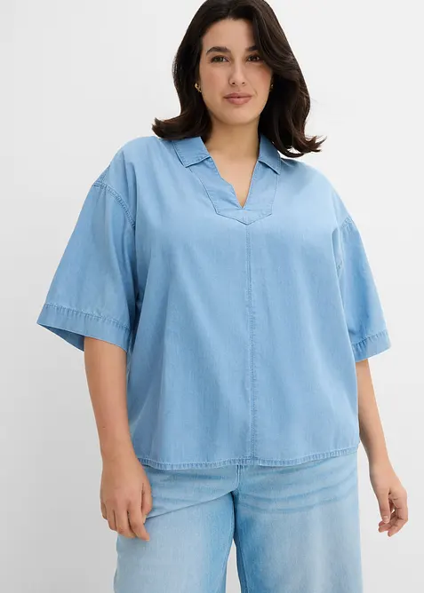 Tunica in jeans di cotone biologico, bonprix