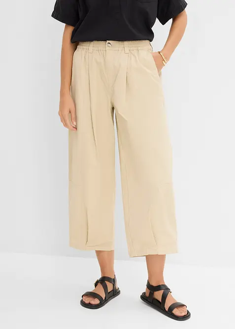 Pantaloni barrel in misto cotone, bonprix