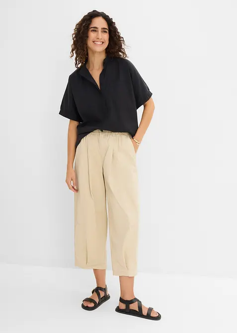 Pantaloni barrel in misto cotone, bonprix