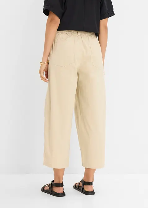 Pantaloni barrel in misto cotone, bonprix