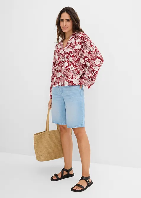 Blusa in stile resort in misto viscosa, bonprix