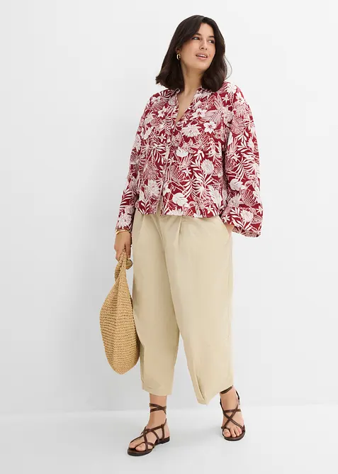 Blusa in stile resort in misto viscosa, bonprix